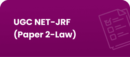 UGC NET-JRF (Paper 2-Law) 